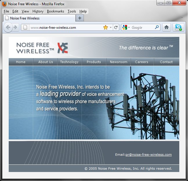 Noise Free Wireless homepage